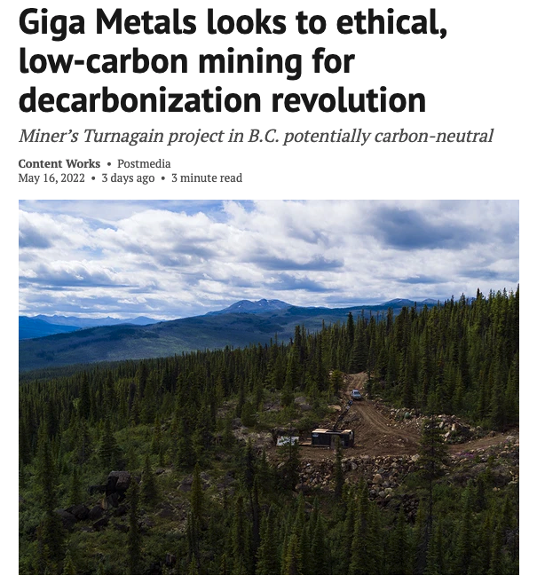 Giga Metals looks to ethical, low-carbon mining for decarbonization revolution